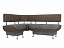 Кухонный угловой диван Альфа Левый, рогожка - миниатюра