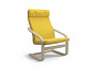 Кресло Тириль желтое / натуральное - фото №2