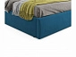 Мягкая кровать Ameli 1600 синяя с подъемным механизмом - фото №7