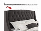 Мягкая кровать "Stefani" 1400 шоколад с подъемным механизмом с орт.матрасом PROMO B COCOS - фото №5
