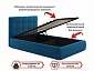 Мягкая кровать Selesta 900 синяя с подъем.механизмом с матрасом АСТРА - фото №6