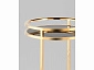 Журнальный столик STOOL GROUP STOOL GROUP Гестия 41*60 Стекло черное, сталь золото  - фото №4