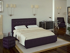 Кровать с подъемным механизмом Паллада 160х200, фиолетовый без страз - фото №1