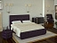 Кровать с подъемным механизмом Паллада 160х200, фиолетовый без страз, искусственная кожа - миниатюра