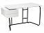 Desk white / black Офисная мебель, металл - миниатюра