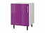 Шкаф напольный однодверный Хелена 60 см, фиолетовый глянец - миниатюра