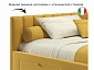 Мягкая кровать-тахта Milena 1200 желтая c ящиками - фото №7