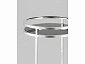 Журнальный столик STOOL GROUP STOOL GROUP Гестия 41*60 Стекло черное, сталь серебро  - фото №4