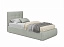Мягкая кровать Selesta 900 кожа серый с подъемным механизмом, экокожа - миниатюра