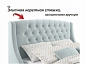Мягкая кровать "Stefani" 1800 мята пастель с подъемным механизмом - фото №6