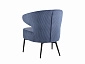 Кресло лаунж STOOL GROUP Royal Stripes Велюр синий  - фото №6