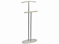 Вешалка костюмная Дэви 2 металлик/дуб дымчатый - фото №1, mebelik4610151416368