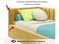 Мягкая кровать Milena 900 желтая с ортопедическим основанием - фото №4