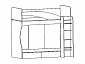Двухъярусная кровать Бемби МДФ (фасад 3D) (Голубой металлик, шимо светлый) - фото №11