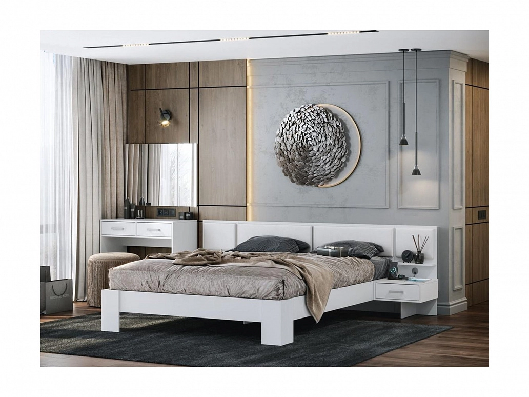 Модульная спальня Эва, композиция 2 (Белый) - фото №1
