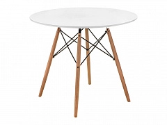 Table 80 white / wood Стол деревянный - фото №1
