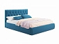 Мягкая кровать Verona 1400 синяя с подъемным механизмом - фото №2