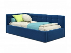 Односпальная кровать-тахта Colibri 800 синяя с подъемным механизмом - фото №1