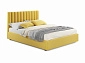 Мягкая кровать Olivia 1800 желтая с ортопедическим основанием - фото №2