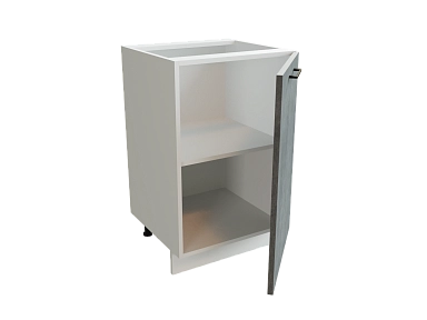 Шкаф Н500 с 1-ой дверью Хелмер БЕЛ/БЕТОН Ф30 - фото №1, 888_ММК-00002439
