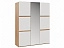 Шкаф 3-х дверный Дуб Дакота, белый глянец - миниатюра