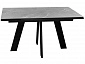 Стол DikLine SKM140 Керамика серый мрамор/подстолье черное/опоры черные (2 уп.) - фото №2