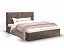 Кровать с подъемным механизмом Сити 140х200, коричневый, велюр - миниатюра