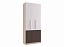 Илия М8 Шкаф 3-х дверный туя светлая/шоколад/белый, белый/коричневый - миниатюра