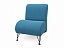 Мягкое дизайнерское кресло Pati синий, велюр - миниатюра