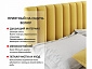 Мягкая кровать Olivia 1600 желтая с ящиками - фото №9