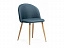 Aldo blue / wood Стул на металлокаркасе, ткань - миниатюра