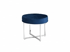 Банкетка Stool Group САПФИР Вельвет синий/Сталь серебро  - фото №1