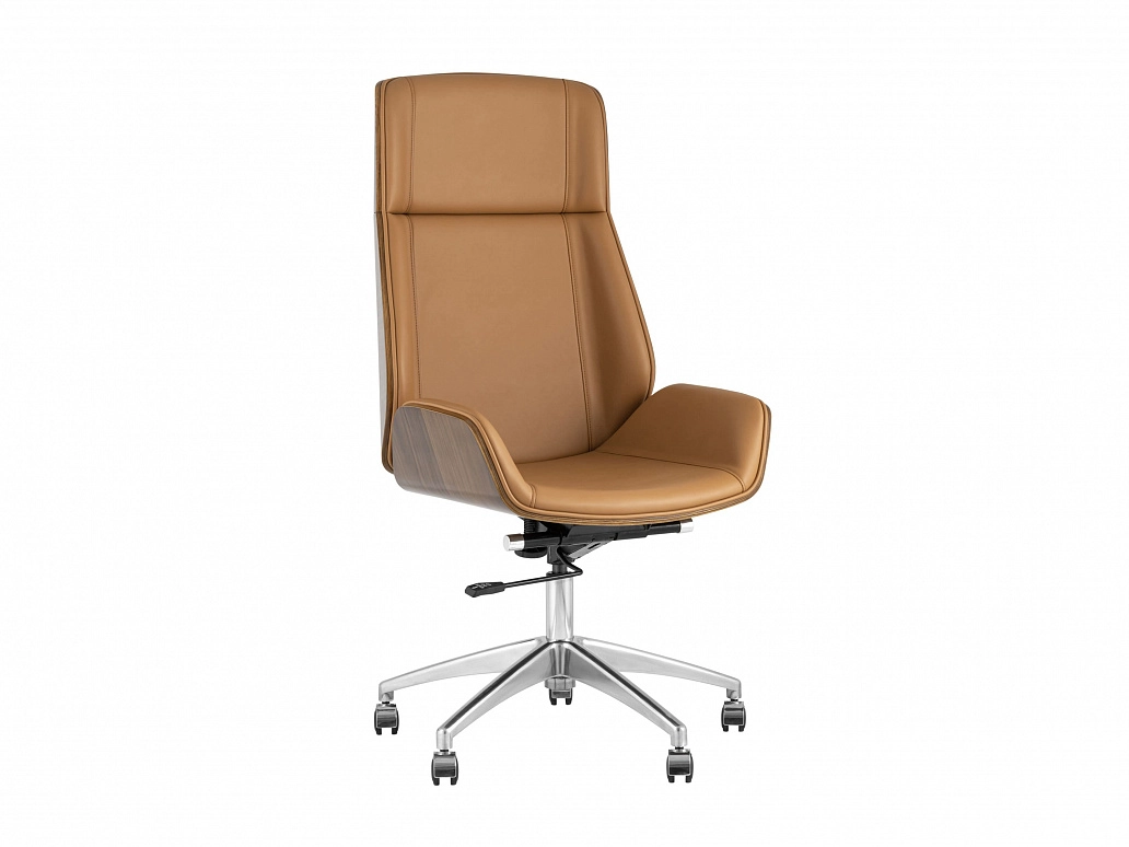 Кресло руководителя Stool Group TopChairs Crown Коричневый - фото №1