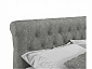 Мягкая кровать Ameli 1800 кожа графит с подъемным механизмом - фото №4