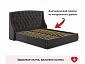 Мягкая кровать "Stefani" 1400 шоколад с подъемным механизмом с орт.матрасом АСТРА - фото №11