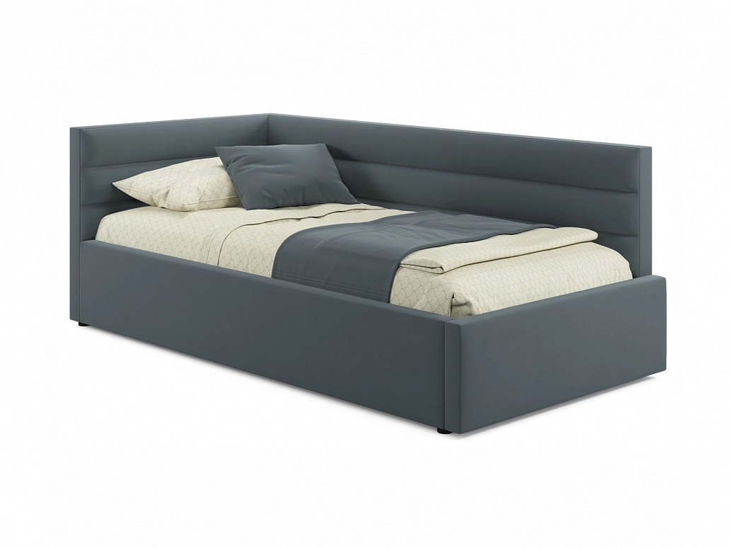 Мягкая кровать Aura 900 маренго с подъемным механизмом - фото №1