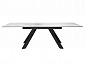 Стол DikLine KX160 мрамор белый /опоры черные - фото №3