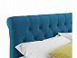 Мягкая кровать Ameli 1800 синяя с подъемным механизмом - фото №4