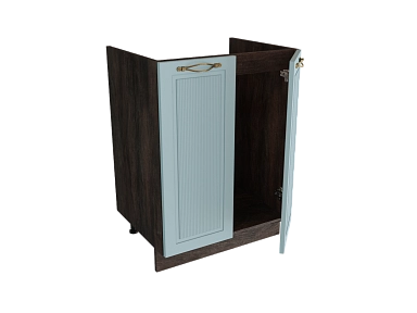 Шкаф М600 с 2-мя дверцами Моцарт ДБК/НЕБ/ГОЛБ Ф40 - фото №1, 888_ММК-00038842