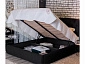 Мягкая кровать "Stefani" 1600 темная с подъемным механизмом - фото №6