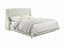 Мягкая кровать "Stefani" 1800 беж с ортопед. основанием с матрасом PROMO B COCOS, велюр - миниатюра