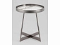 Журнальный столик STOOL GROUP STOOL GROUP Гера 50*50 Белая керамика, сталь тёмный хром - фото №3