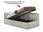 Односпальная кровать-тахта Bonna 900 беж ткань с подъемным механизмом и матрасом PROMO B COCOS - фото №6