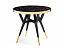 Selina 80х72 black / gold Стол деревянный, металл - миниатюра