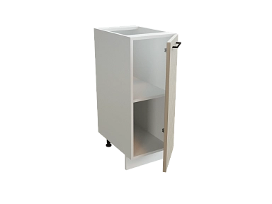Шкаф Н300 с 1-ой дверью Сиэль Ян БЕЛ/АТЛ/СЕР Ф10 - фото №1, 888_ММК-00015649