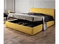 Мягкая кровать "Selesta" 1600 желтая с подъемным механизмом - фото №3