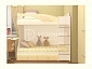 Двухъярусная кровать Бемби МДФ (фасад 3D) (Латте глянец, шимо светлый) - фото №4