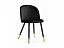 Gabi black / black / gold Стул на металлокаркасе, велюр - миниатюра