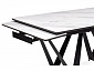 Марвин 160(220)х90х76 белый мрамор / черный Керамический стол - фото №7