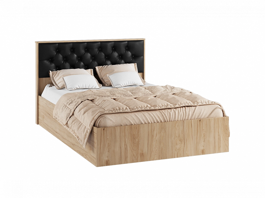 Кровать с настилом ДСП Модена МКР-1 140х200, гикори рокфорд - фото №1
